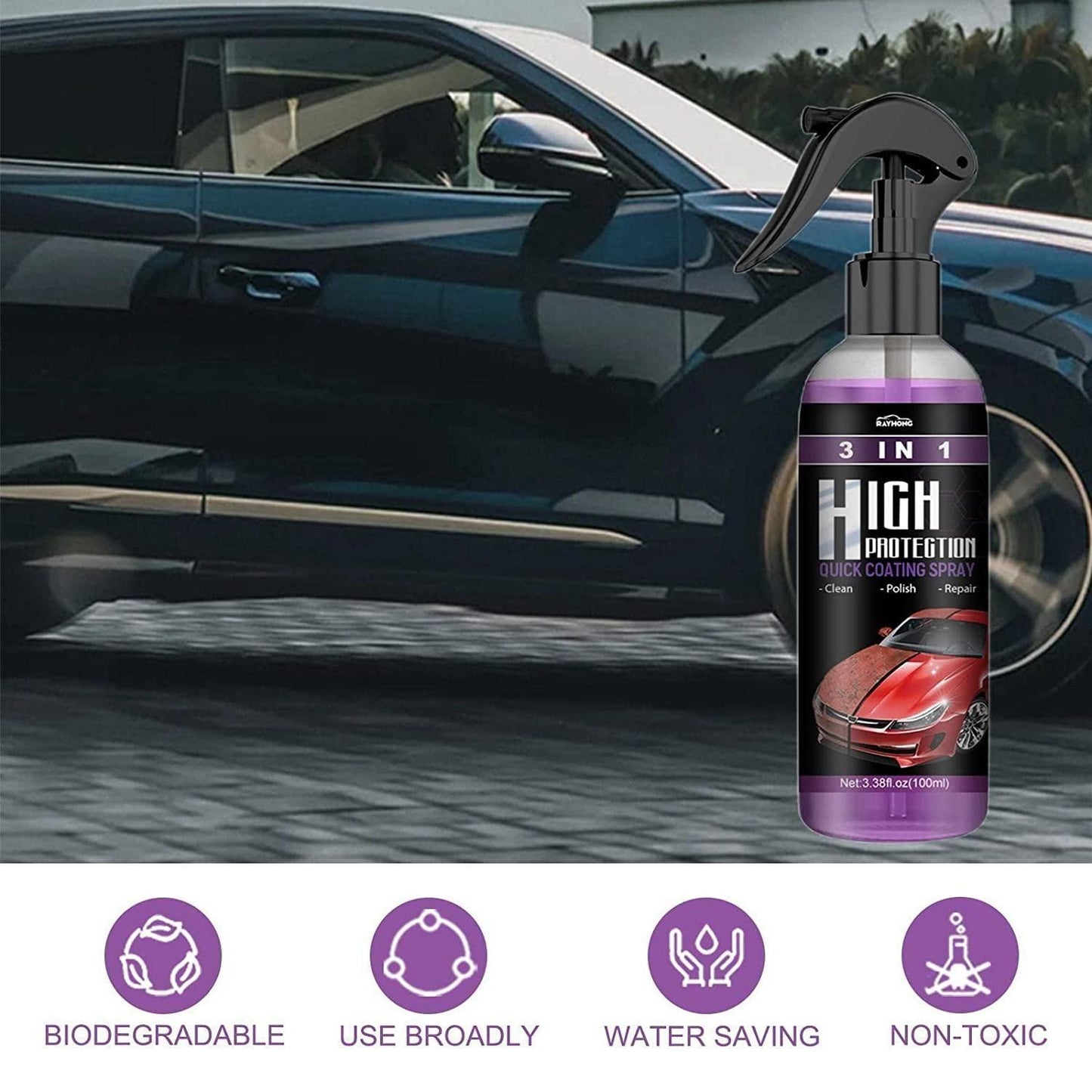 Hydrophobic Polish Nano Coating  Car Scratch Spray Cars Polishing for Motorcycles, Boats